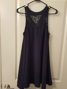 Lace top knee length dress